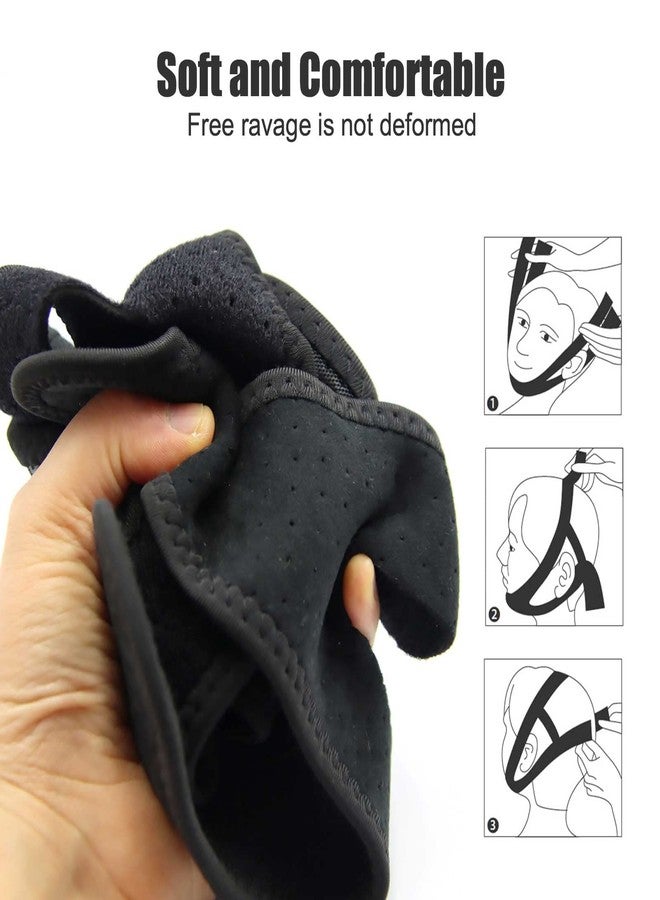 Gihunk Chin Strap - Chin Strap for Cpap Users, Cpap Chin Strap, Anti Snoring Chin Strap, Chin Strap for Snoring, Breathable Comfortable Cpap Chin Straps for Men and Women, Extension Strap (Black) - Image 4